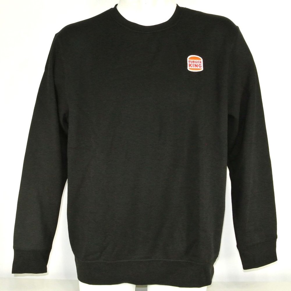 BURGER KING Employee Uniform Black Sweatshirt Size S Small